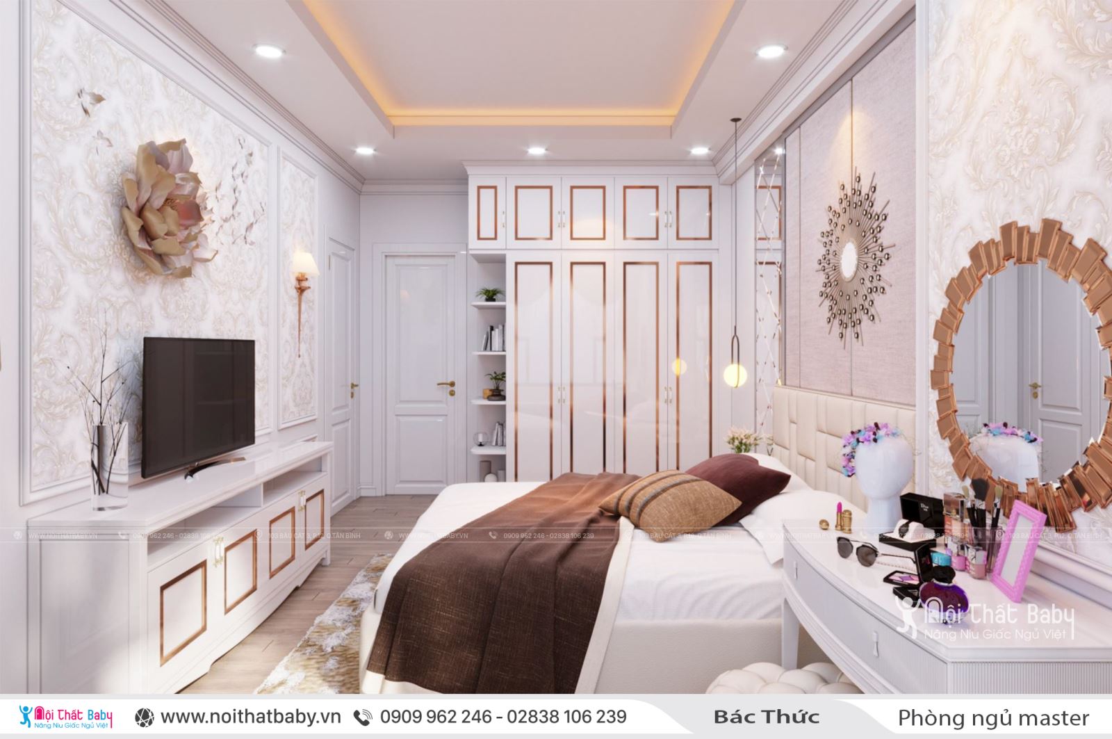 Thiết kế nội thất nguyên căn - phong cách tân cổ điển tại Saigon South Residences 